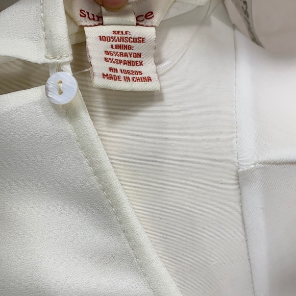 SUNDANCE: Ivory Embroidered Dress - Picture 7 of 8